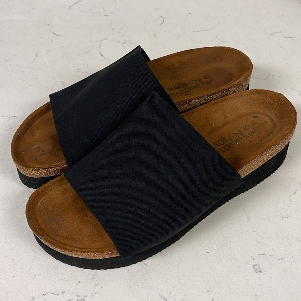 NAOT Ipanema SPLASH COLLECTION, Black Stretch Size 9 USA 40 EURO